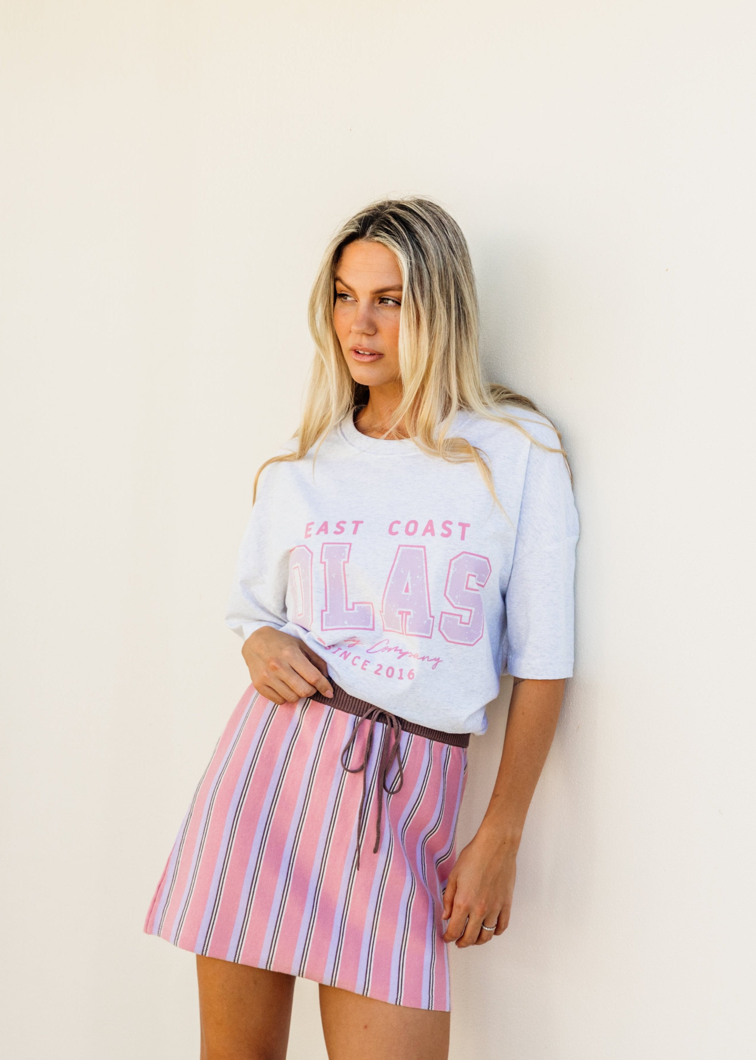 EAST COAST BOX TEE PINK