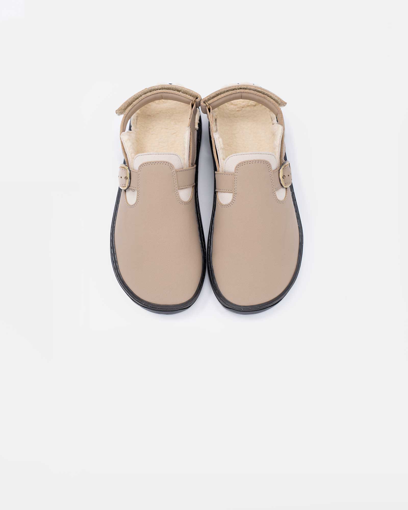 Grey Buckled Clog Barefoot - Vool